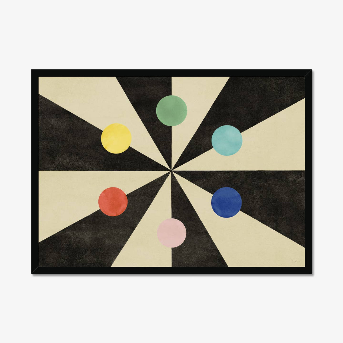This fine art print is adapted from William Benson’s hexagonal diagram exploring the relationship between pairs of colours and their application in the decorative arts, published in London in 1868. Roomytown's design team in Bath, UK, carefully restored the illustration, adding some digital enhancements and new texture to create this stunning art print.