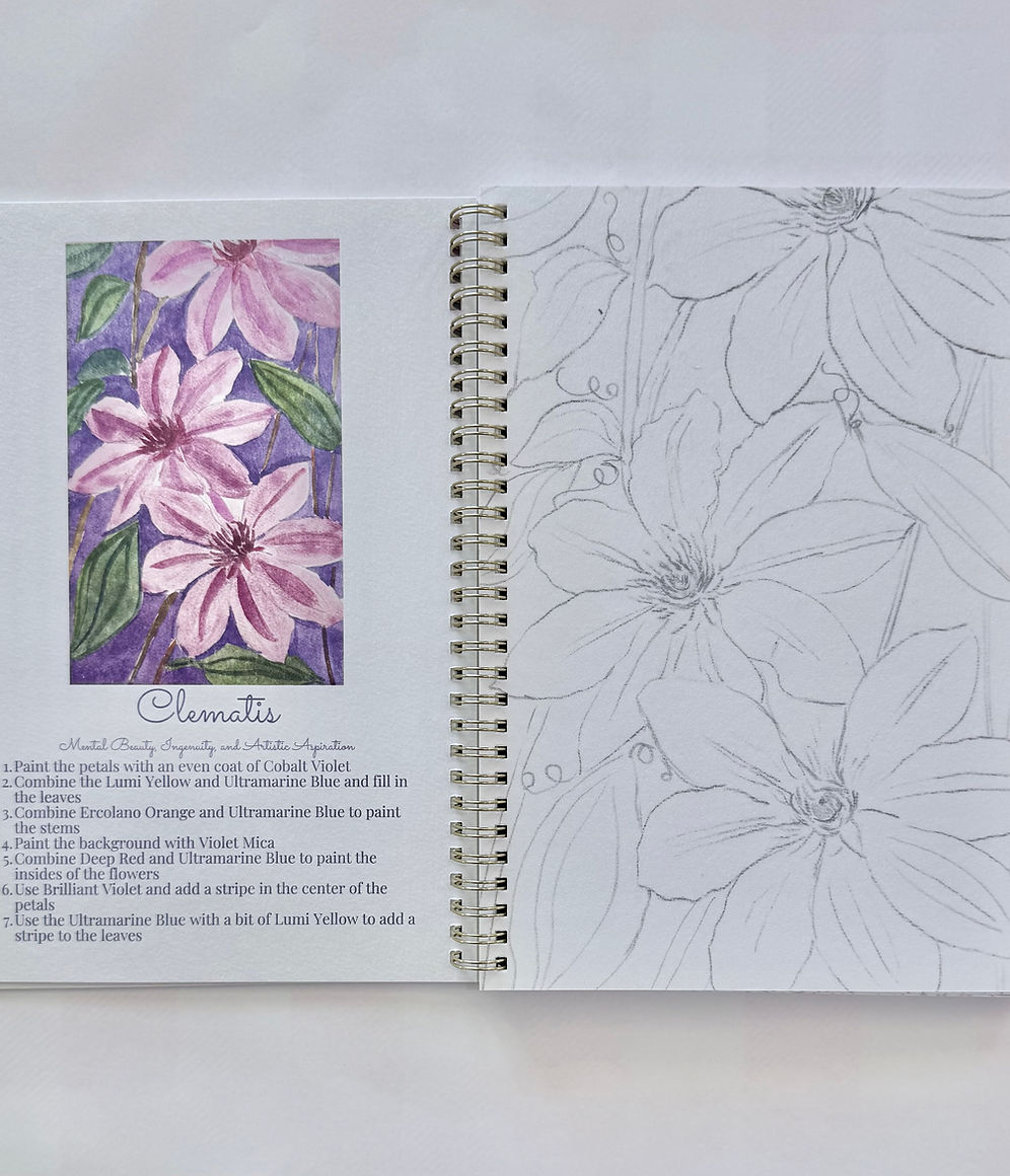 Wildflowers Watercolor Painting Book