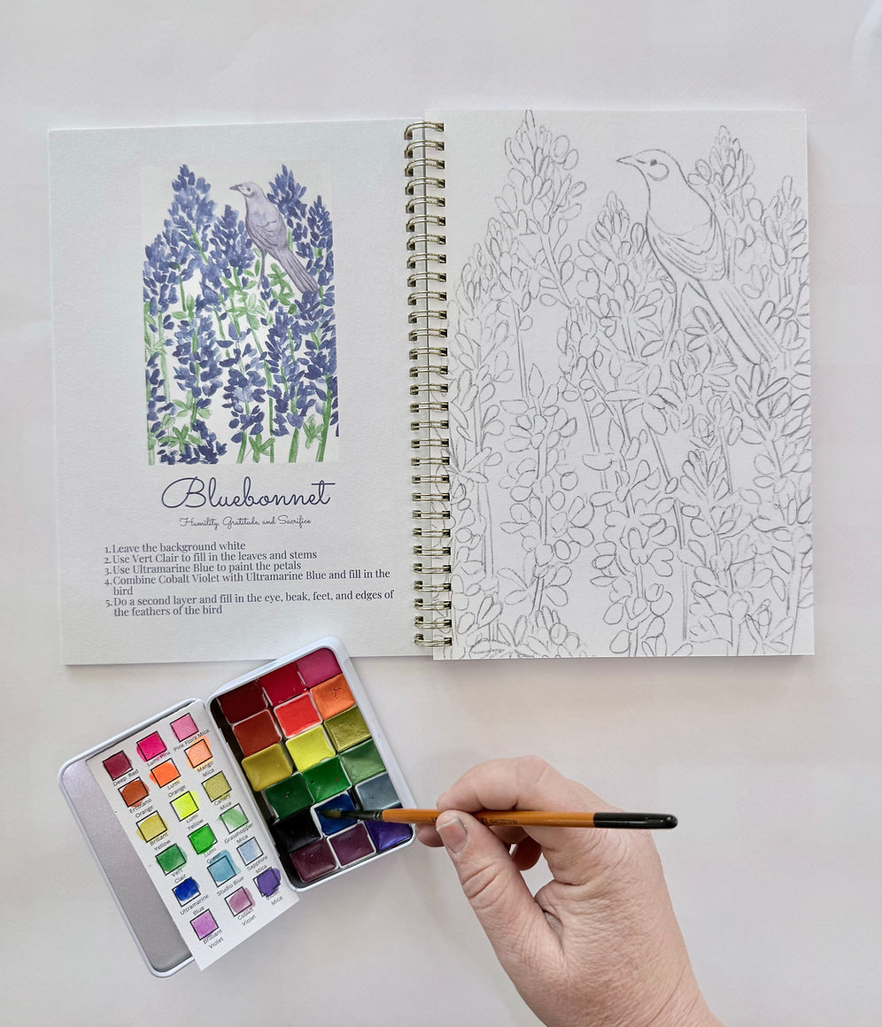 Wildflowers Watercolor Painting Book