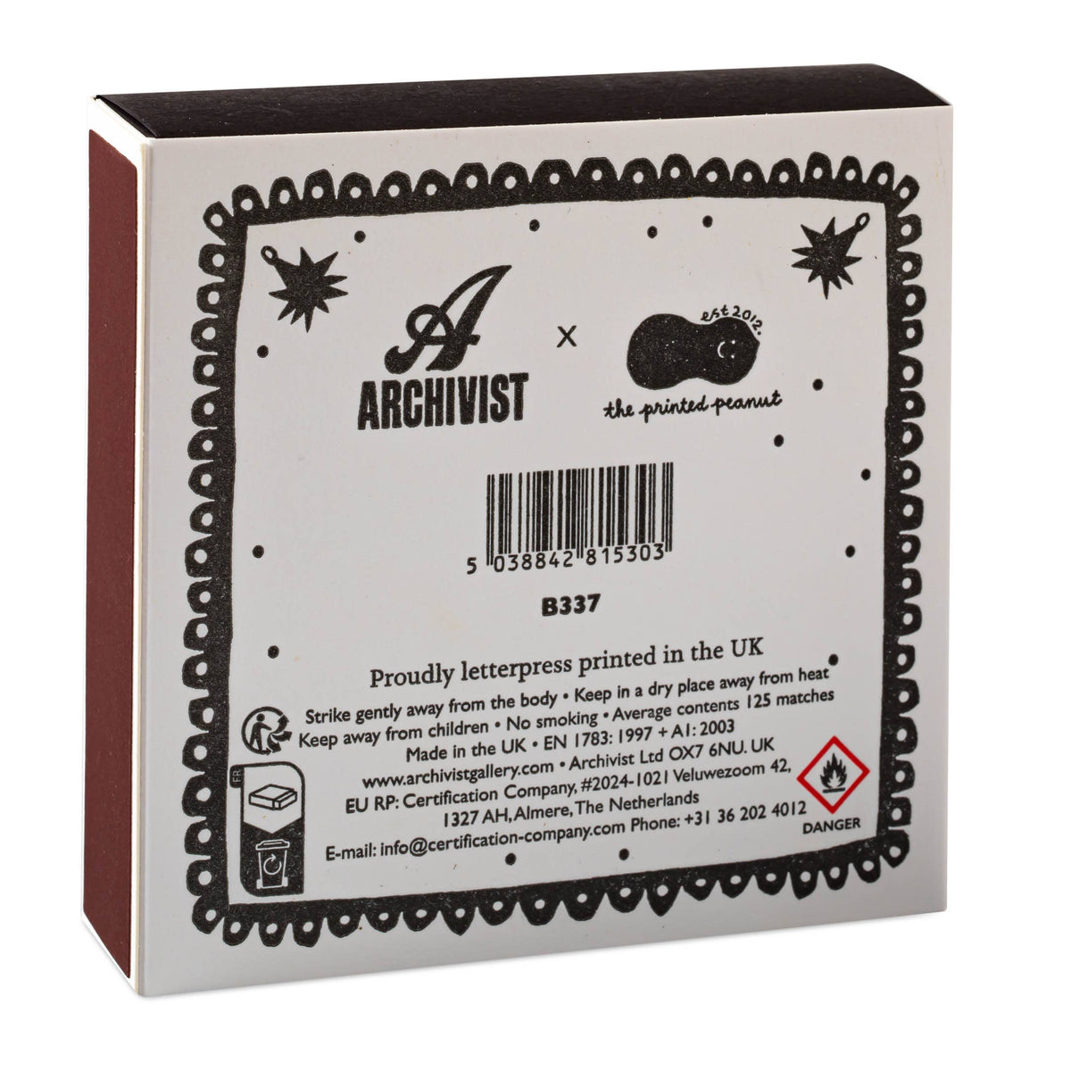 Black Miracle Square - Safety Matches