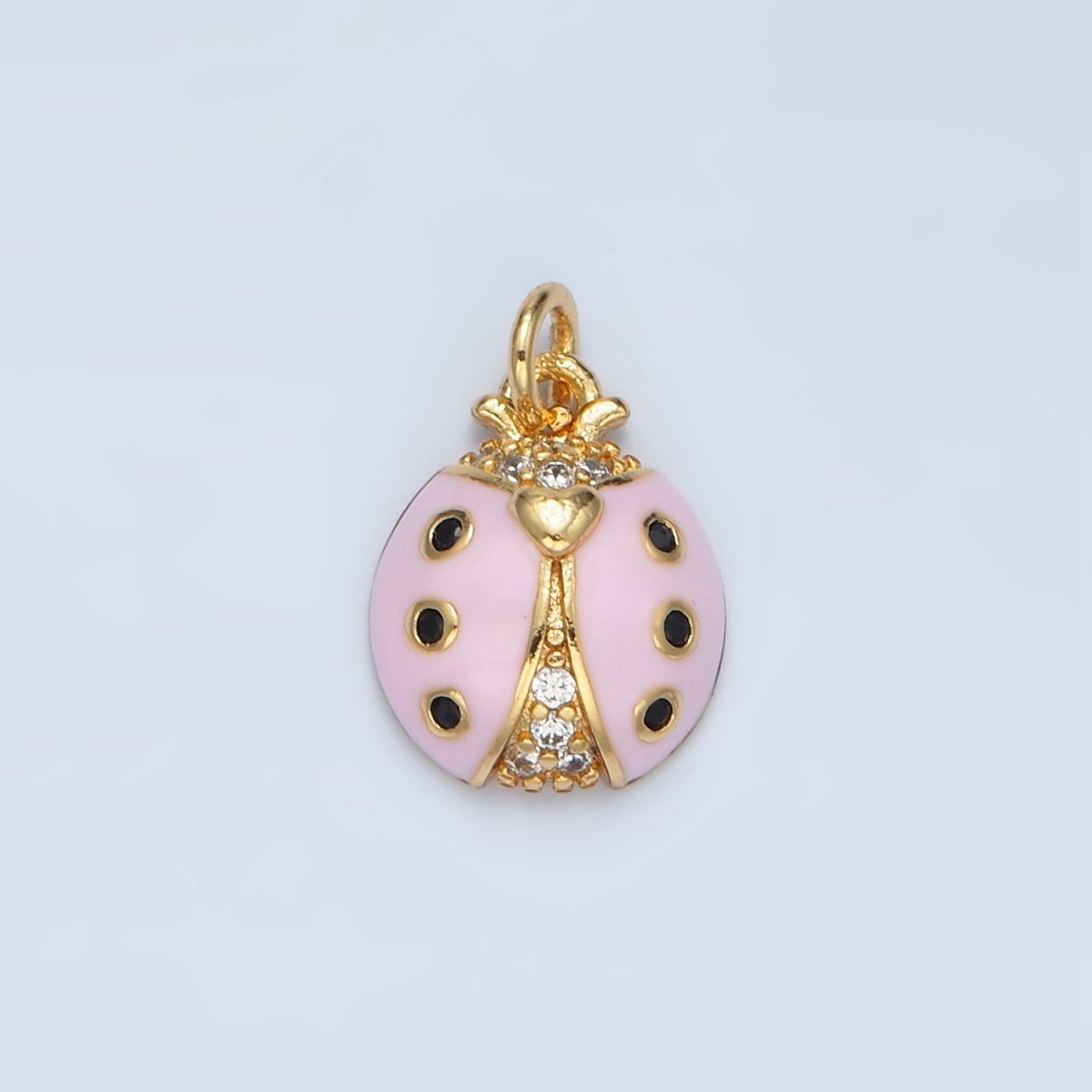 Enamel and CZ Ladybug Charm