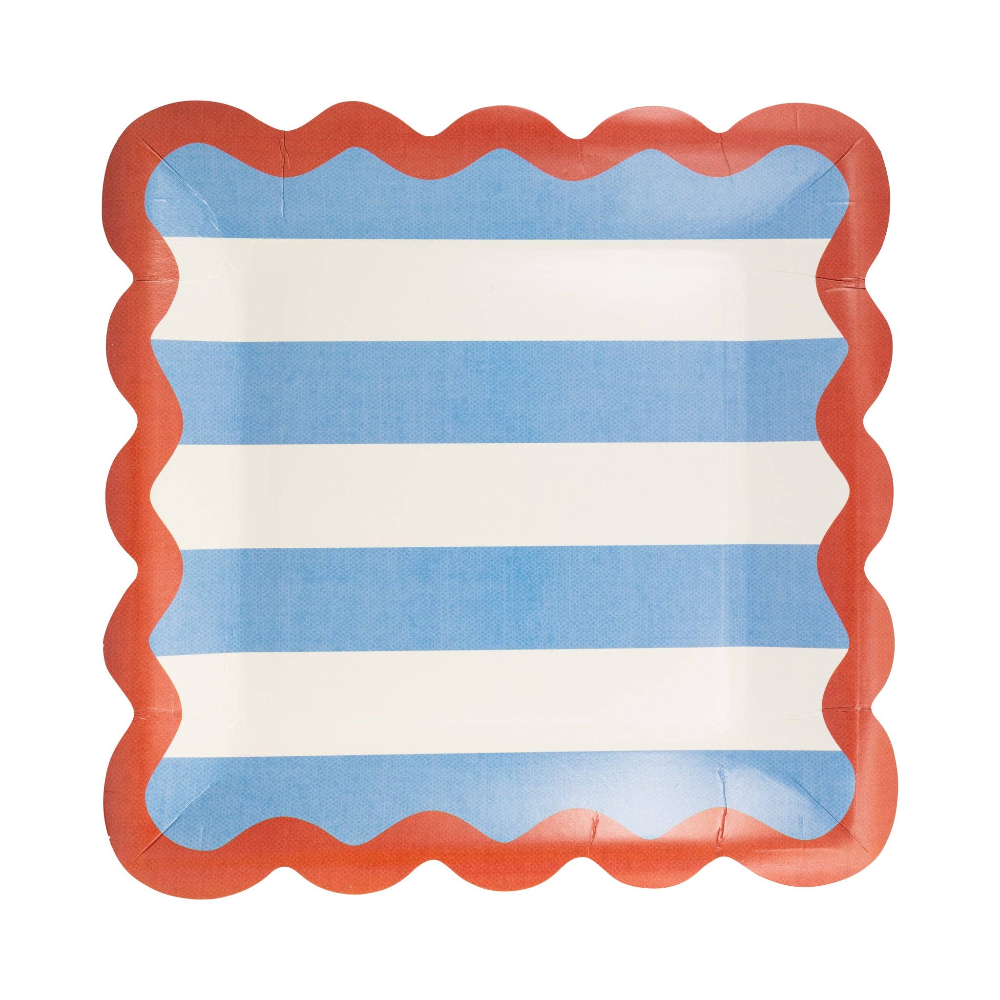 Add a touch of Americana to your picnic with our Hamptons Stripes 9" Ric Rac Edge Plate. The chambray stripes give a classic yet playful vibe, perfect for outdoor gatherings. Get ready to feast in style! (Not guaranteed to make your potato salad taste better, but we're pretty confident it will.)
Details:
8 scalloped square paper plates
9" x 9"