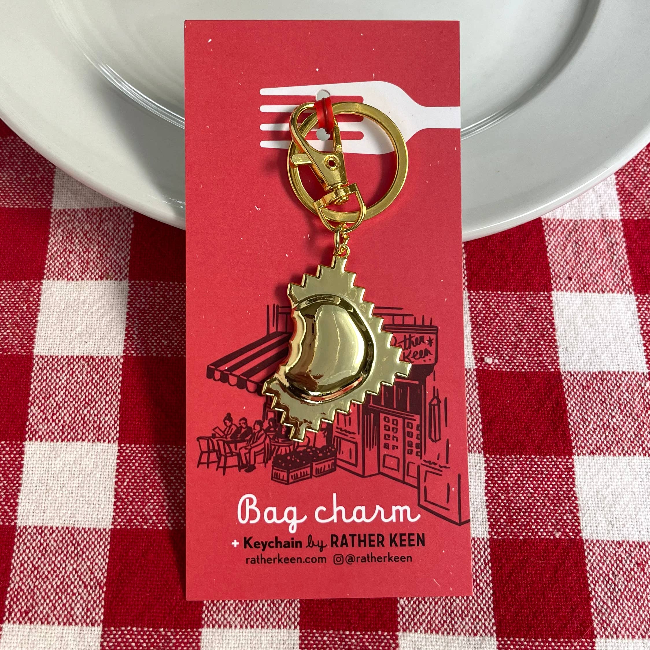 Ravioli Bag Charm