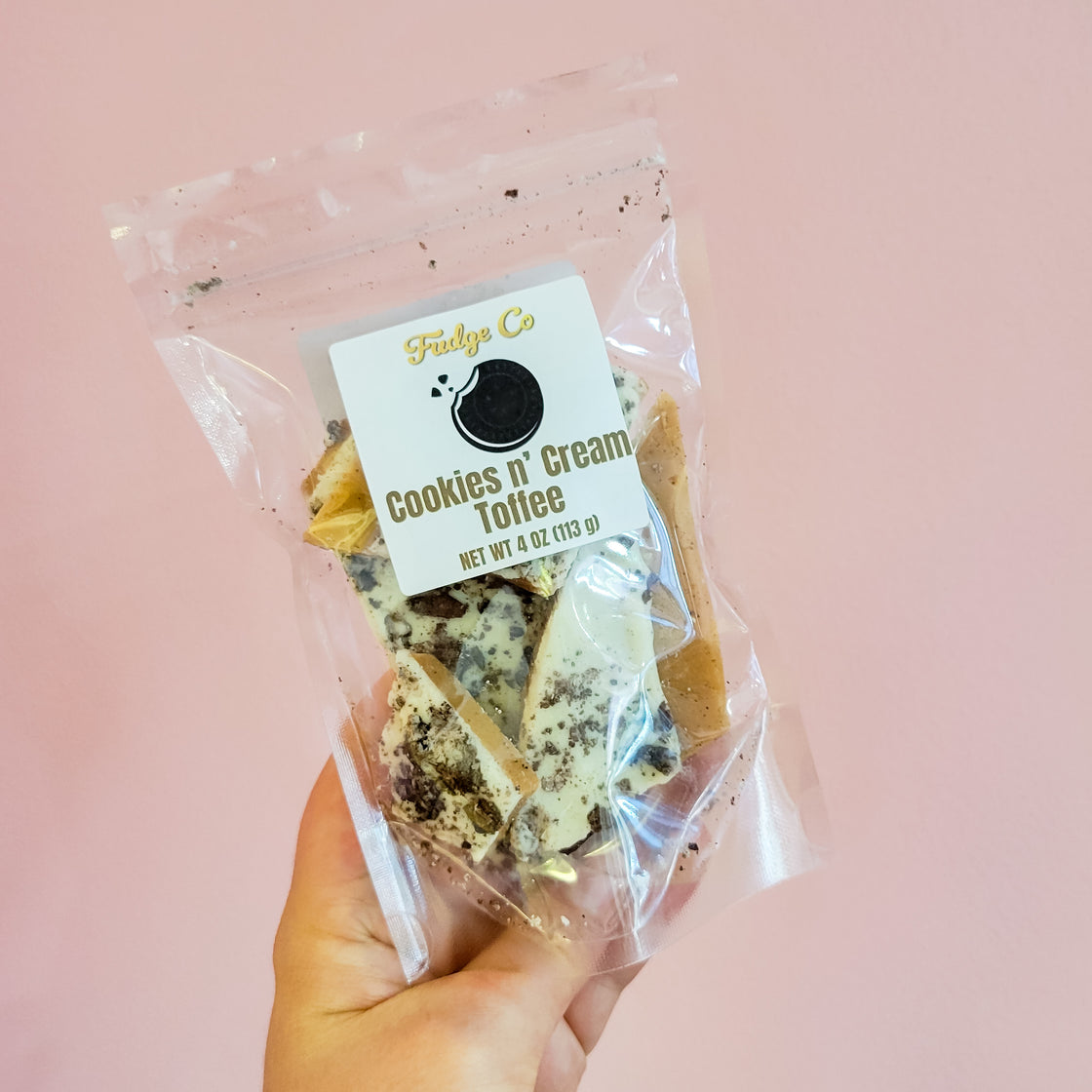 4 oz bag of cookies n' cream toffee
