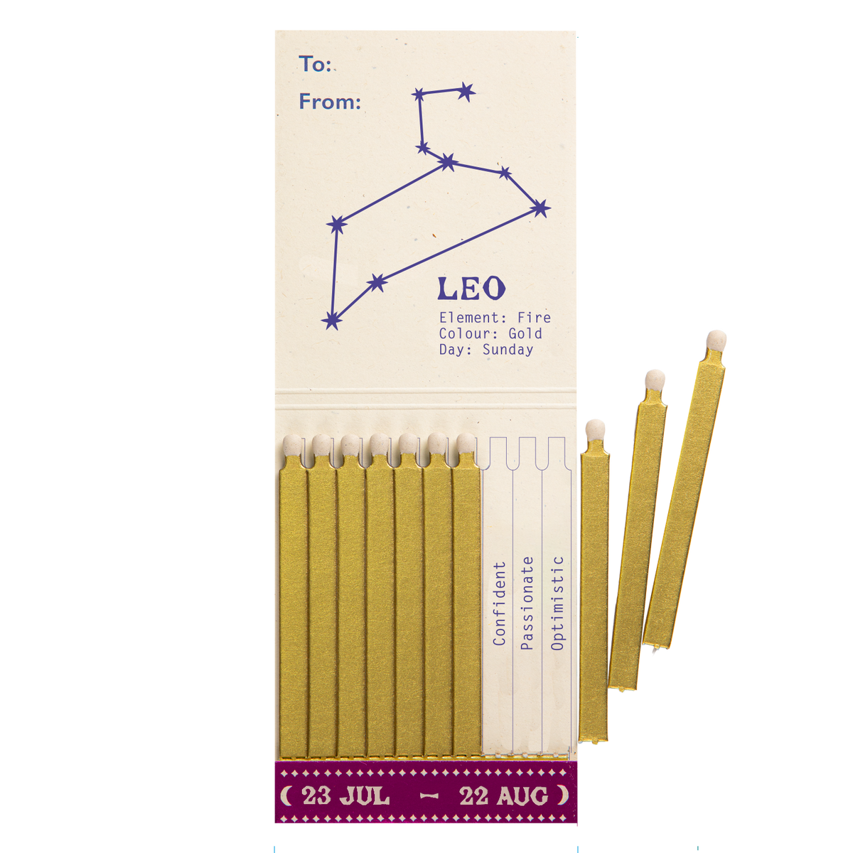 Leo Zodiac Matchbook