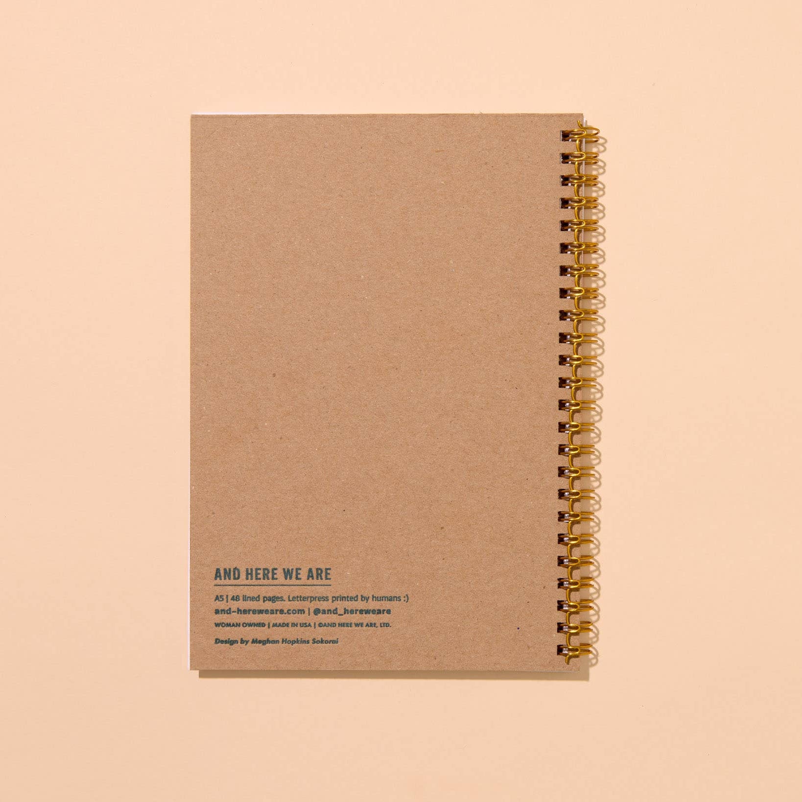Dinner Party Letterpress A5 Spiral Notebook