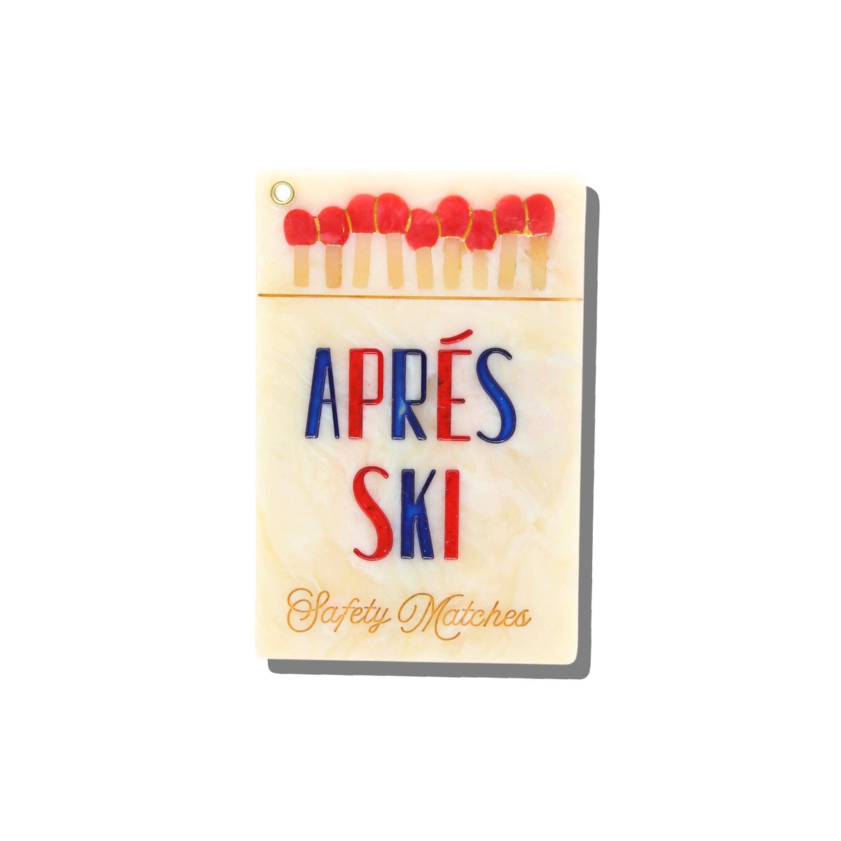 Hand-painted Apres Ski Matches Compact Mirror