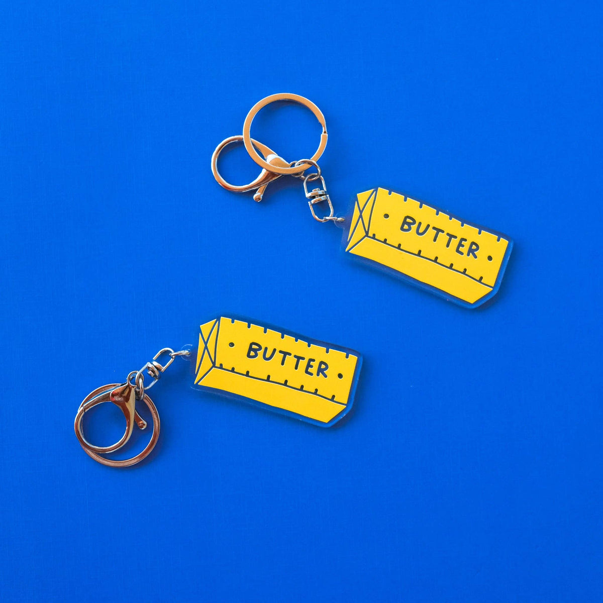 Butter Recycled Acrylic Keychain / Bag Charm