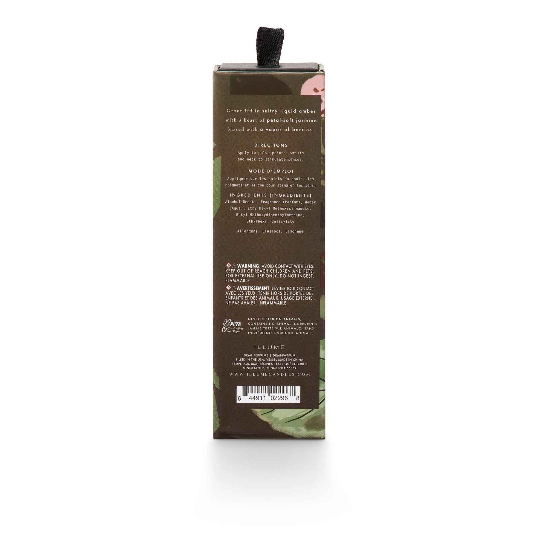 Perfume Spray Fragrance
Grounded in sultry liquid amber, with a heart of petal-soft jasmine, and kissed with a vapor of berries