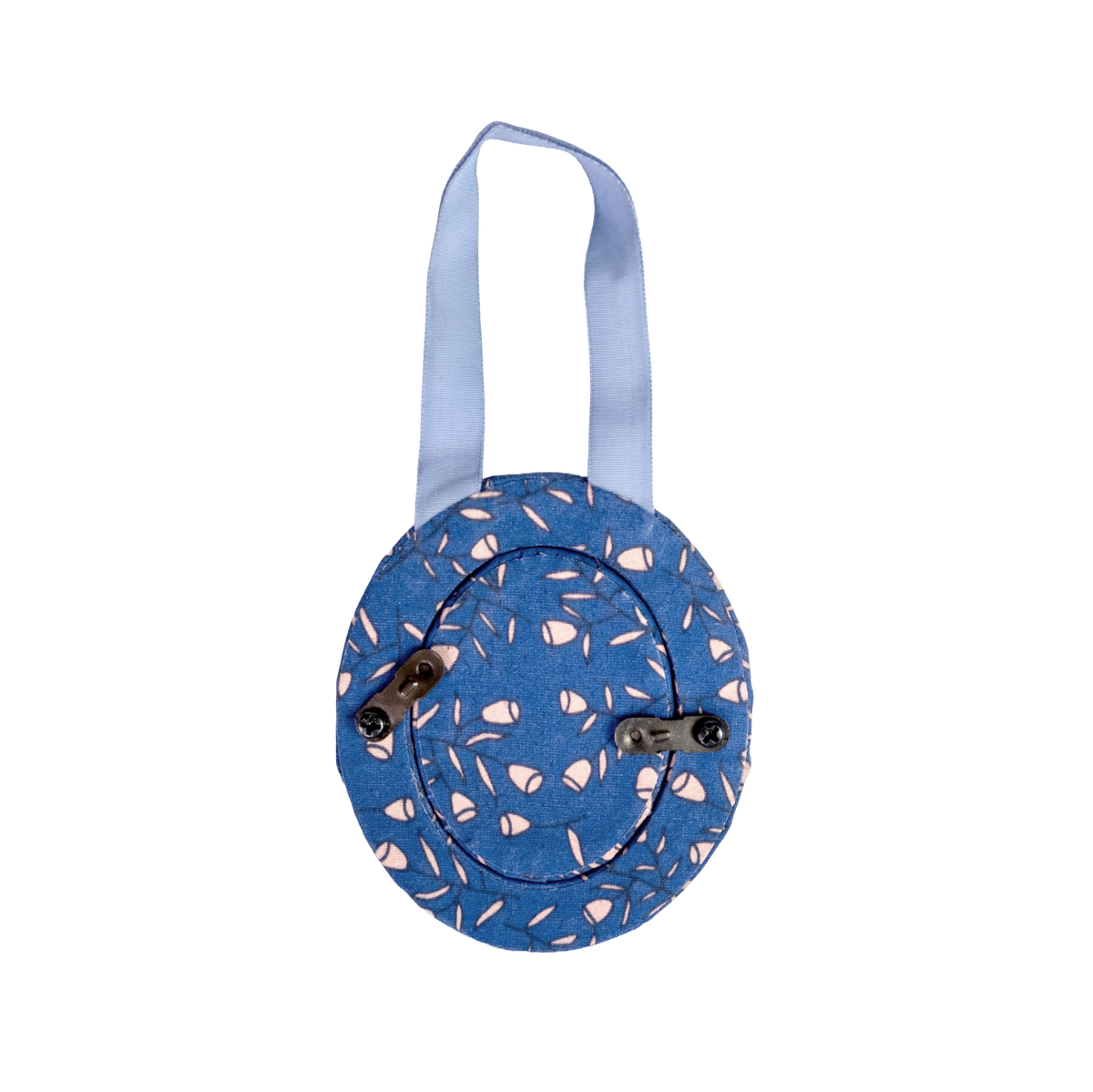 Posey Blue Fabric Frame Ornament