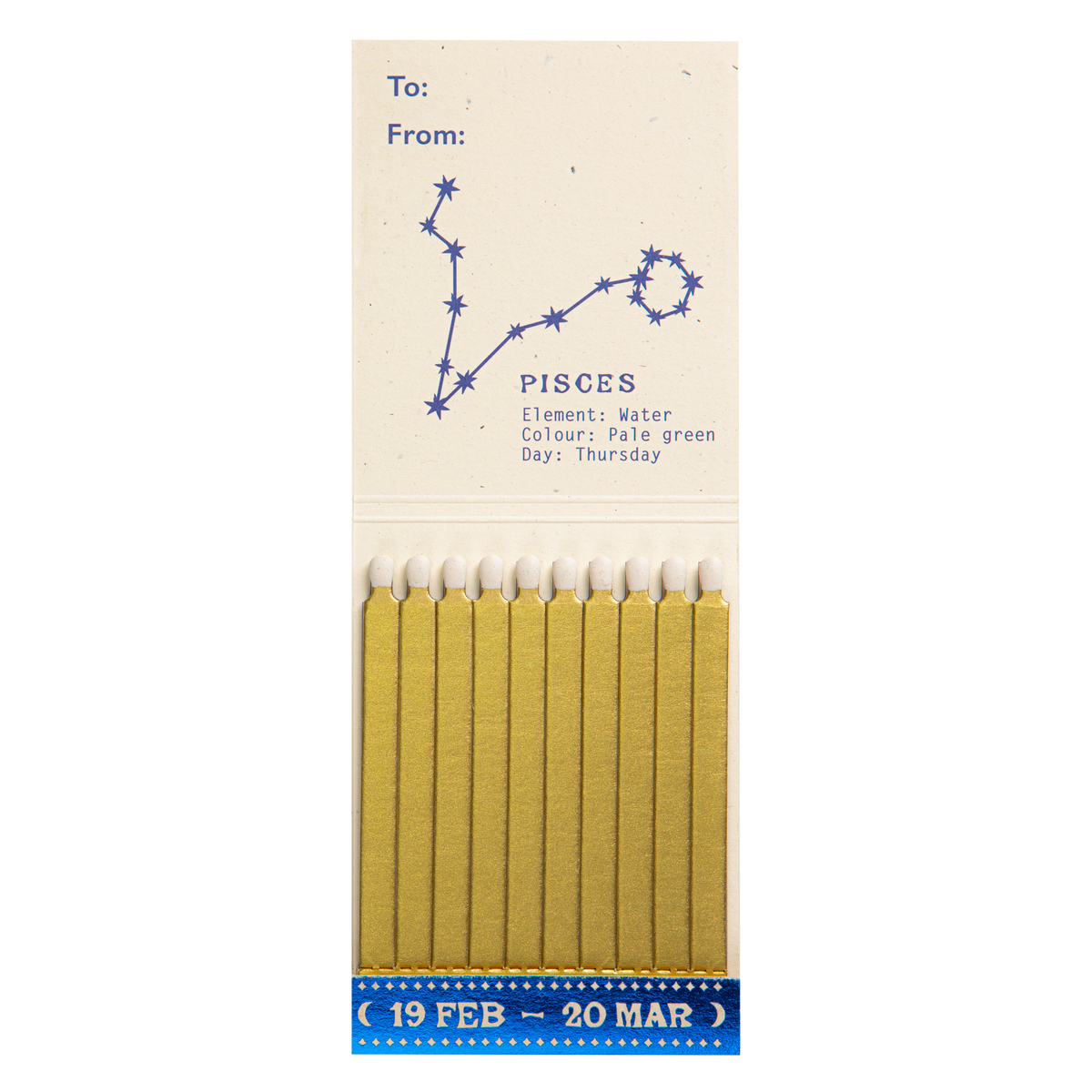Pisces Zodiac Matchbook