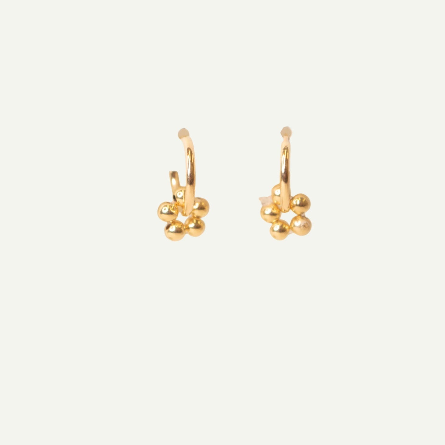 Beaded Flower Eternal Hoops