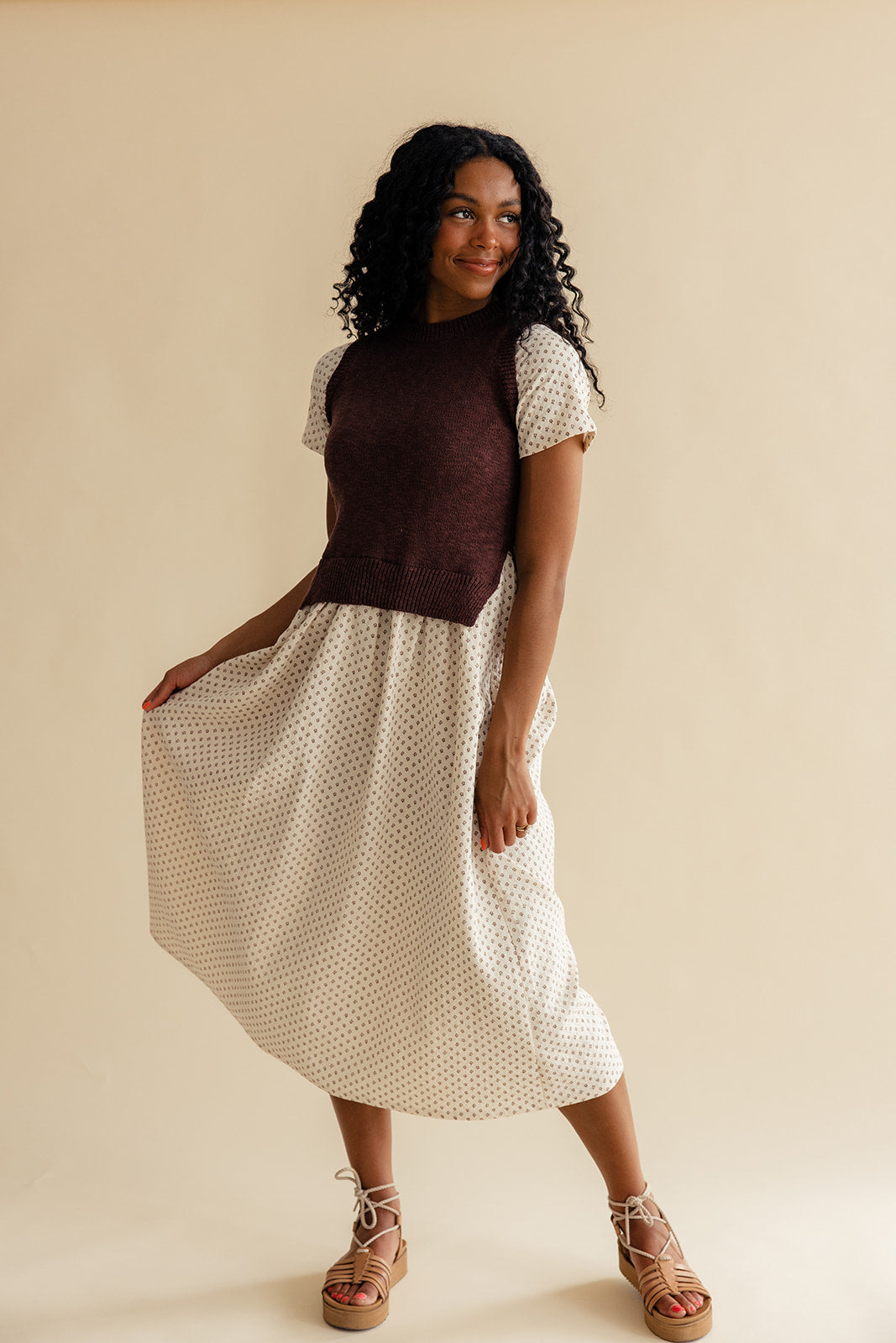 Dawn Breaks Sweater Vest Dress