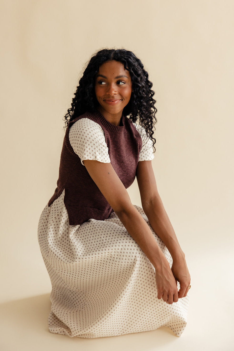 Dawn Breaks Sweater Vest Dress