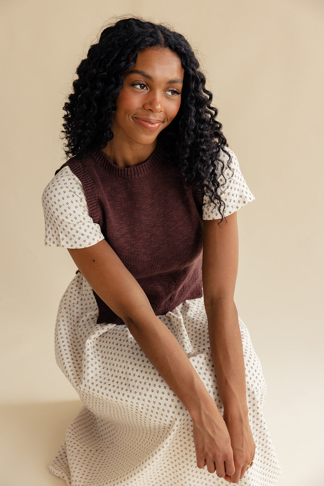 Dawn Breaks Sweater Vest Dress