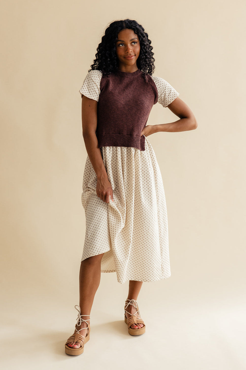 Dawn Breaks Sweater Vest Dress