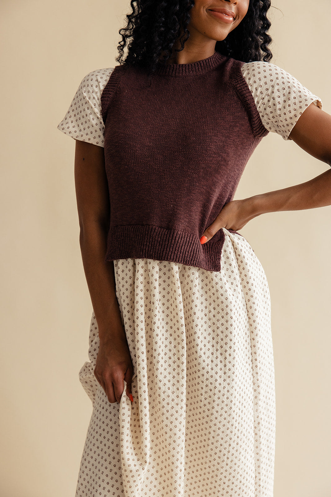 Dawn Breaks Sweater Vest Dress