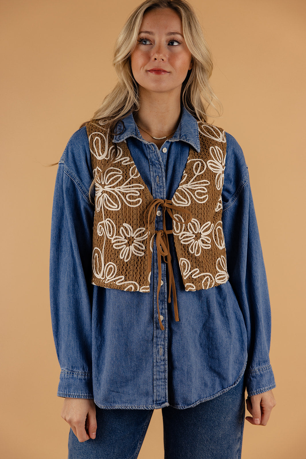 Glass Heart Tie Vest