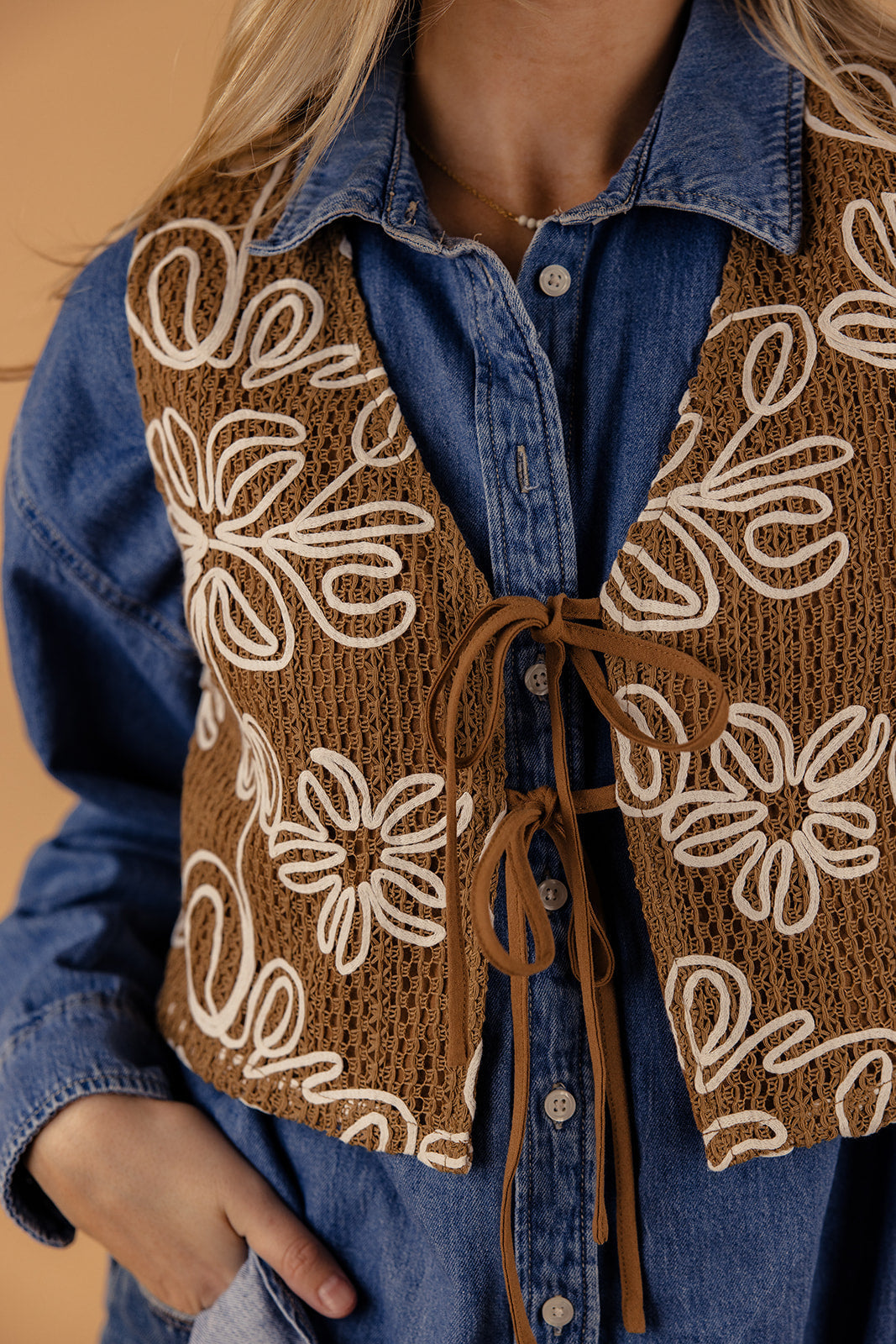 Glass Heart Tie Vest