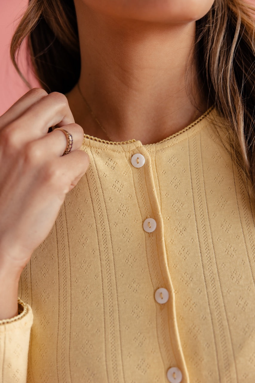 Just Friends Pointelle Cardigan