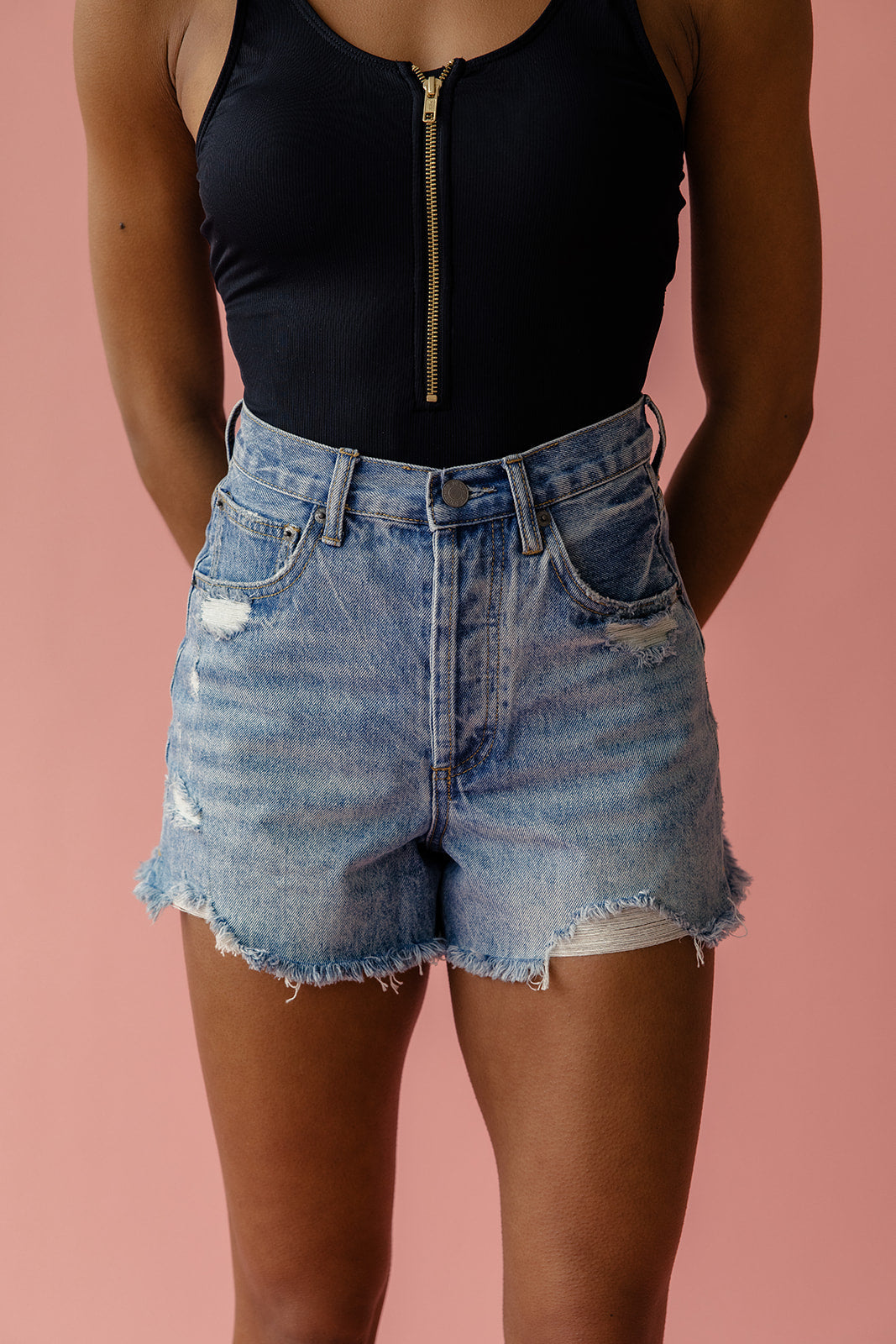 Zack Distressed Shorts