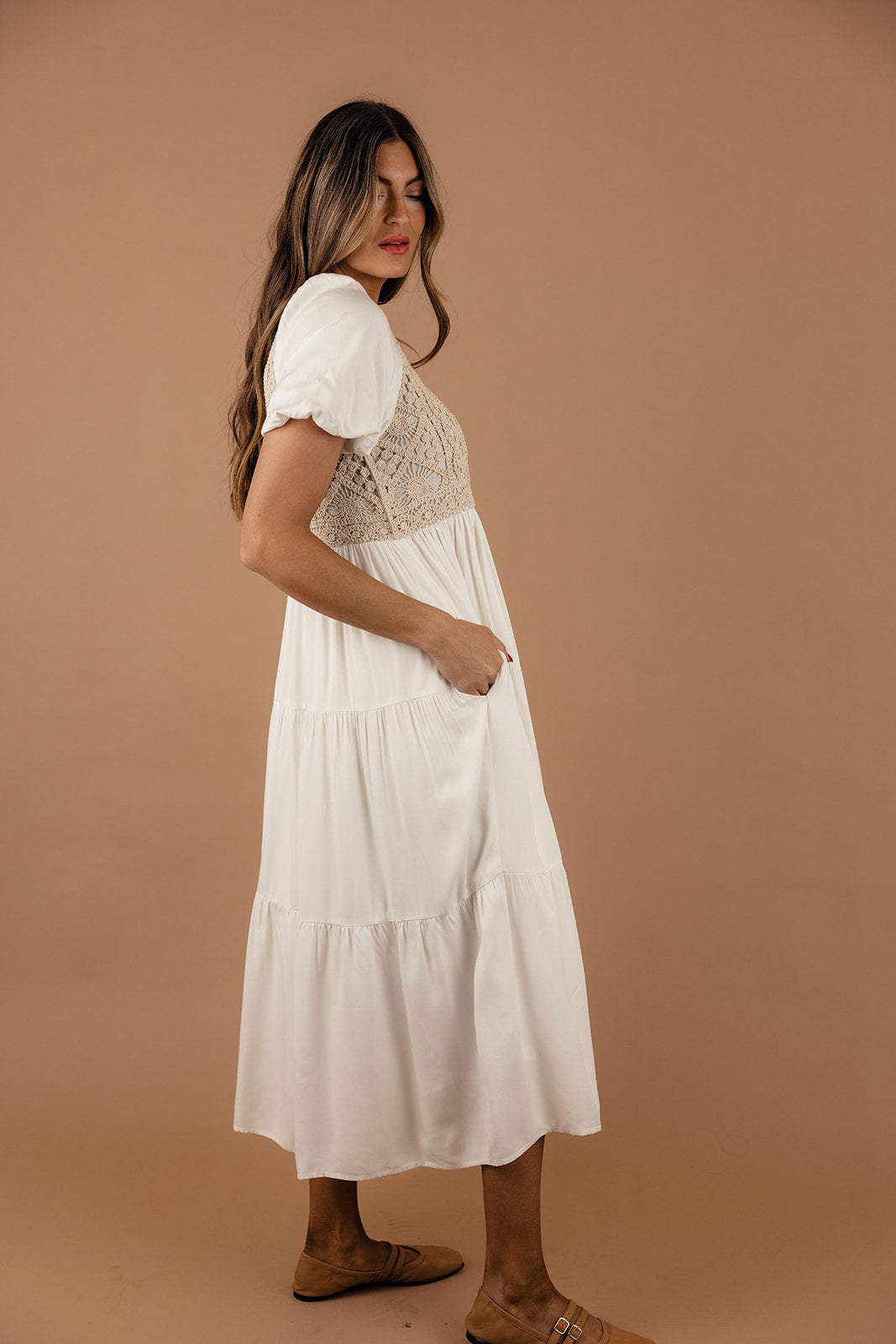 Feels Like Home Crochet Dress