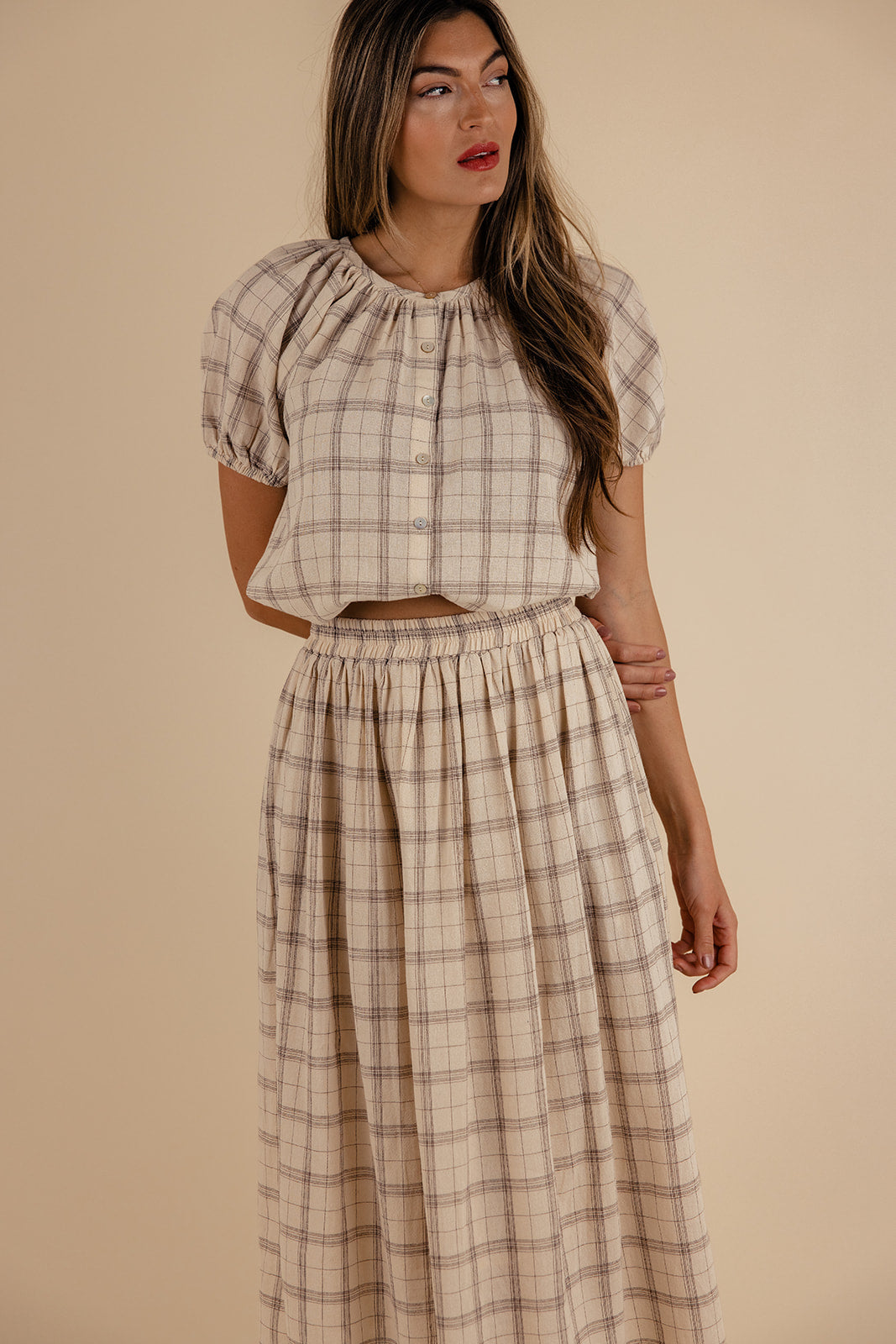 Coretta Plaid Skirt