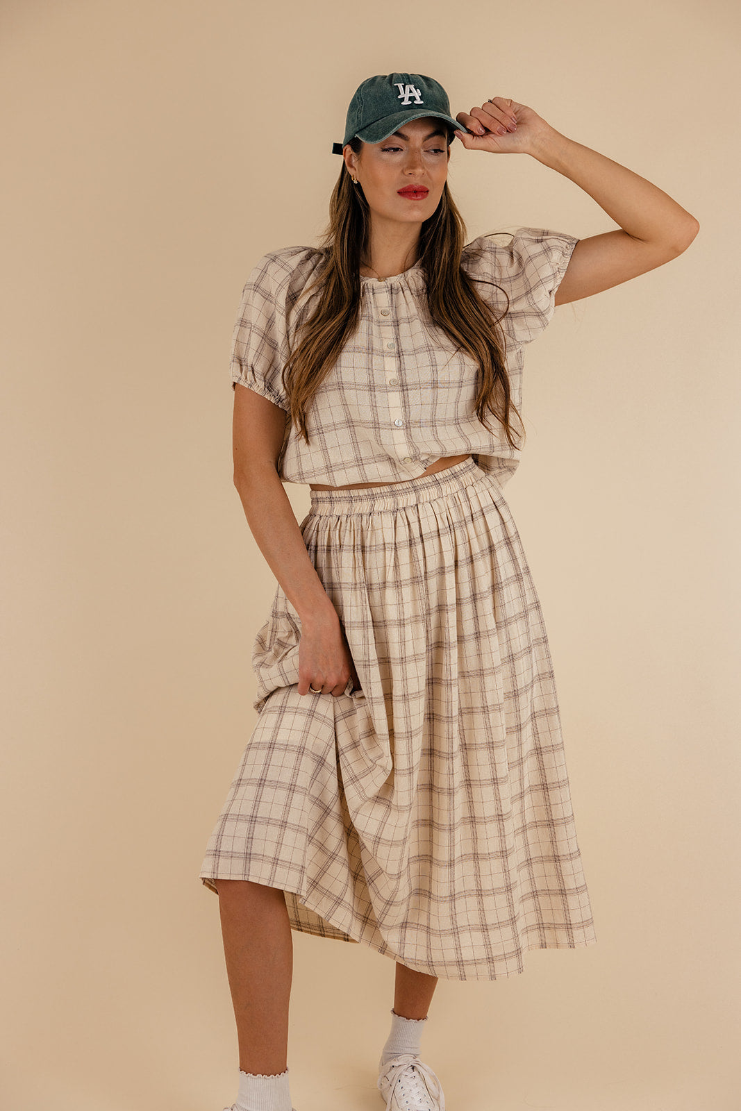 Coretta Plaid Skirt