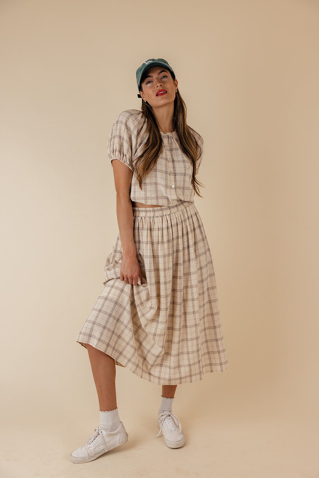 Coretta Plaid Skirt