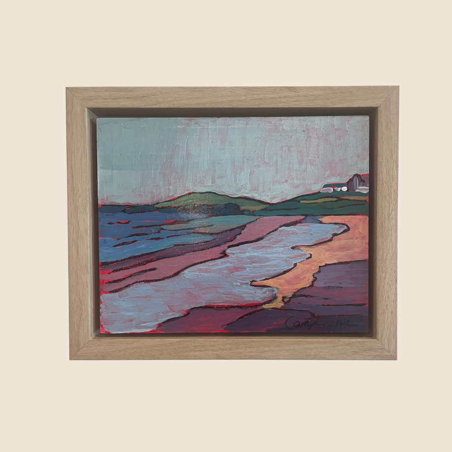 Capture the charm of England's countryside with this original mixed media artwork. Hand-crafted on a cradled panel, this 10"x12" piece brings artistic character and wanderlust to any room. Perfect for art lovers and travel enthusiasts who appreciate unique, locally-made creations. 
