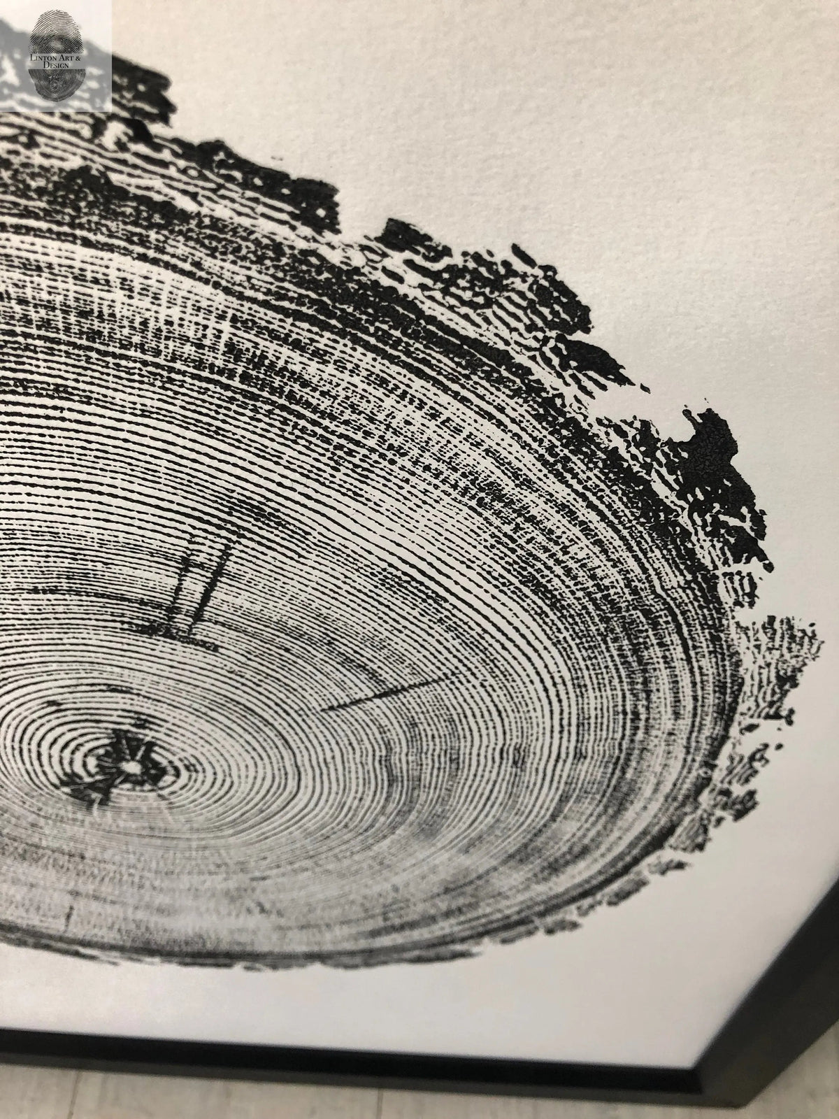 Denver Art, Rocky Mountains Tree Art, Pine Tree Art, Tree ring Print, Woodcut Print