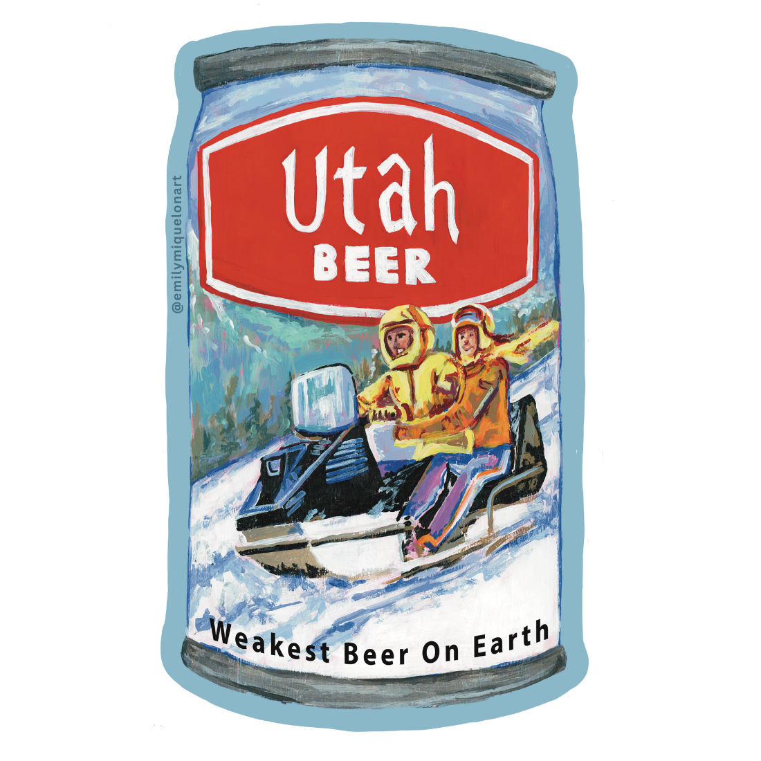 Utah Beer - Snowmobiler Magnet