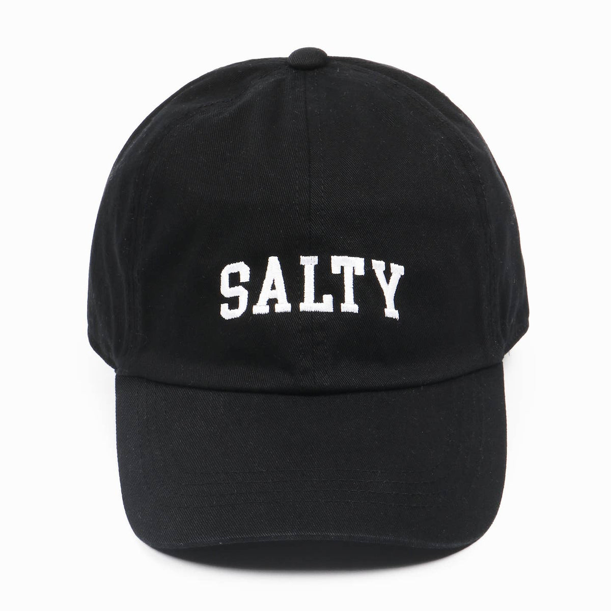 Salty Embroidered Baseball Cap - Black