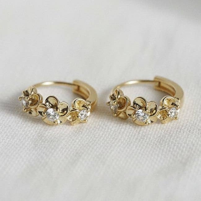 Elevate your everyday style with these elegant Cubic Zirconia Flower Huggie Hoop Earrings. Designed for comfort and a touch of luxury, they are perfect for adding a sophisticated sparkle to any outfit, from daily wear to special events.
Elevate your accessory collection with these beautiful earrings that blend vintage charm with modern artistry.
