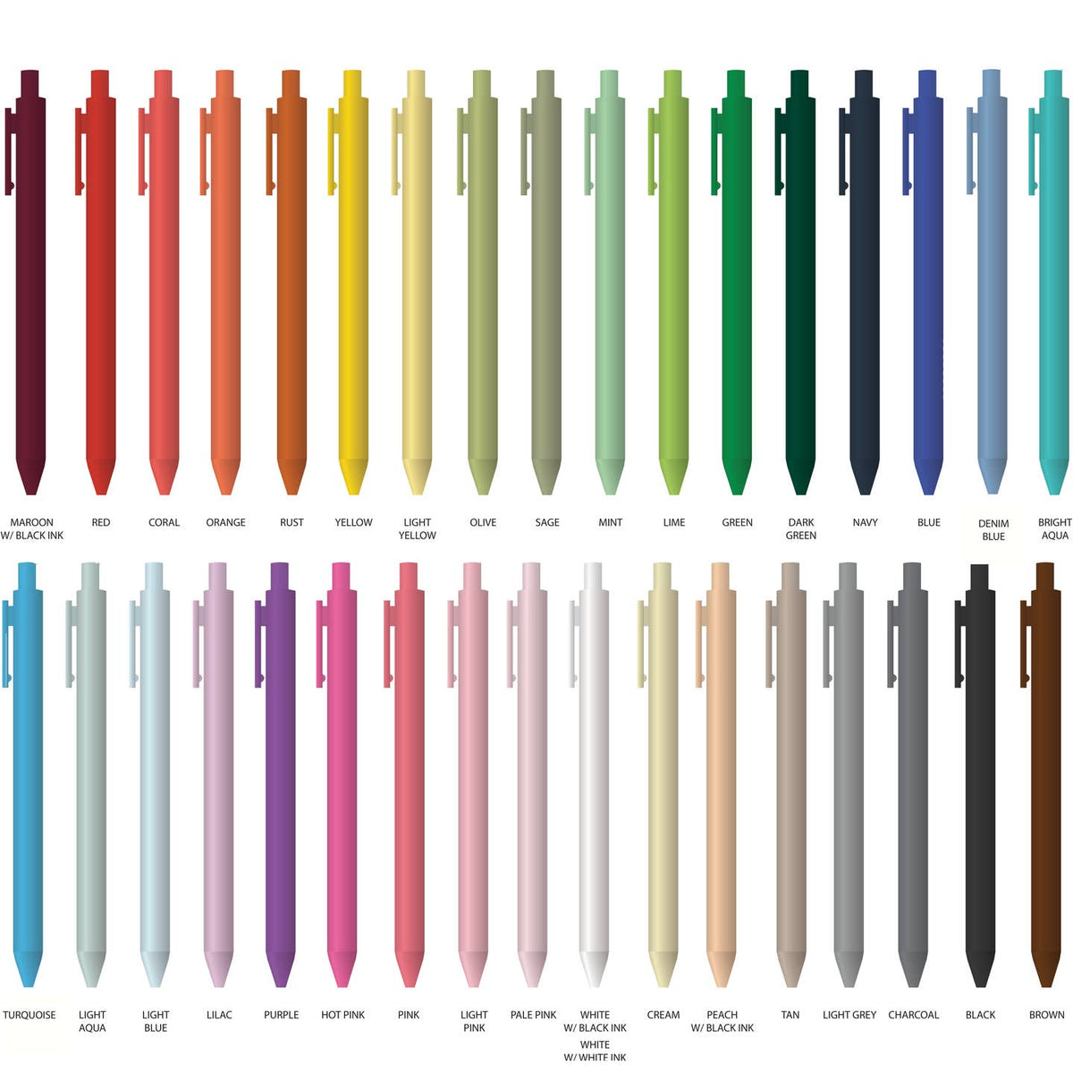 Add a pop of color to your stationery stash with these smooth-writing, individually sold gel pens! With a sleek, modern design and comfortable grip, these pens are ideal for note-taking, journaling, list-making, or gifting. Mix and match your favorite colors to suit your style or stock up on best-sellers for classrooms, offices, and party favors. A fun and functional addition to any pencil case, desk drawer, or colorful gift. Great for teachers, students, writers, and anyone who loves a good pen
