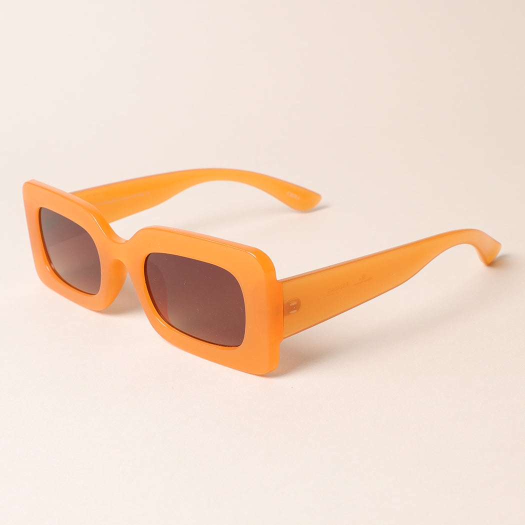 Women's Bold Rectangular Sunglasses - 7 Color Choices