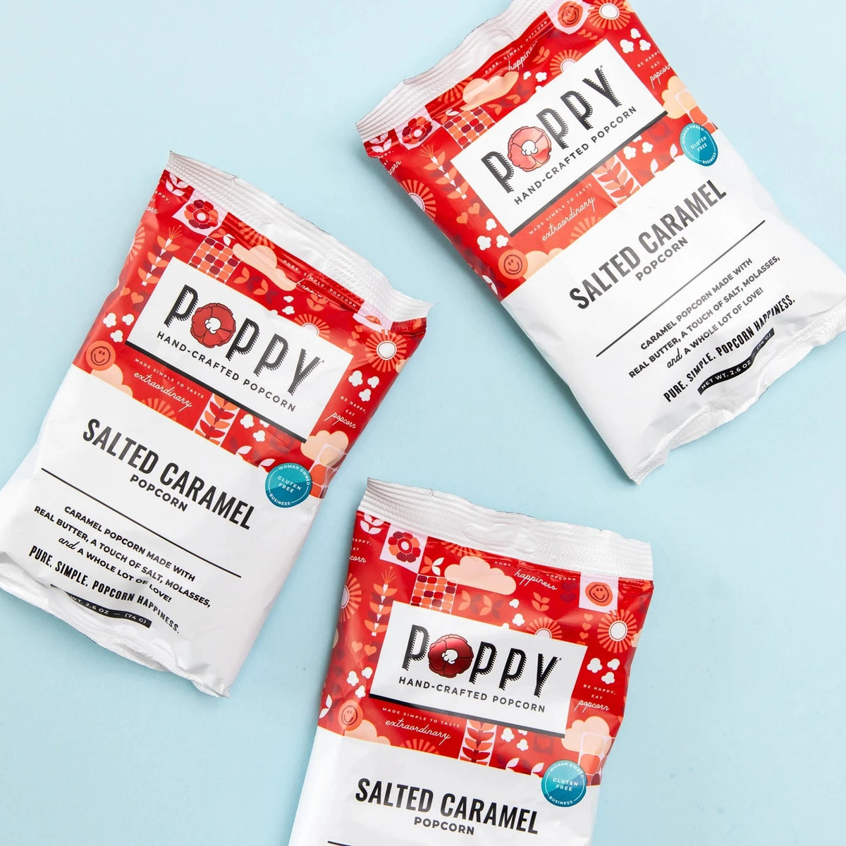 Simply the best Sweet and savory Salted Caramel popcorn now in a smaller, snackable size. This best-selling flavor is a favorite for a reason! Handmade with real butter, a touch of Celtic Sea Salt®, and molasses, it’s gluten-free, non-GMO, and packed in a convenient grab and go snack bag.