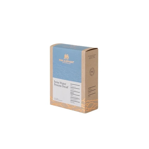 Decaf that's not disappointing! Our fair trade and organic beans are decaffeinated naturally using the Swiss Water Process method — without the use of chemicals. Tasting notes are pecan & brown sugar. Small batch whole bean artisan decaffeinated coffee from a Park City specialty coffee roaster.