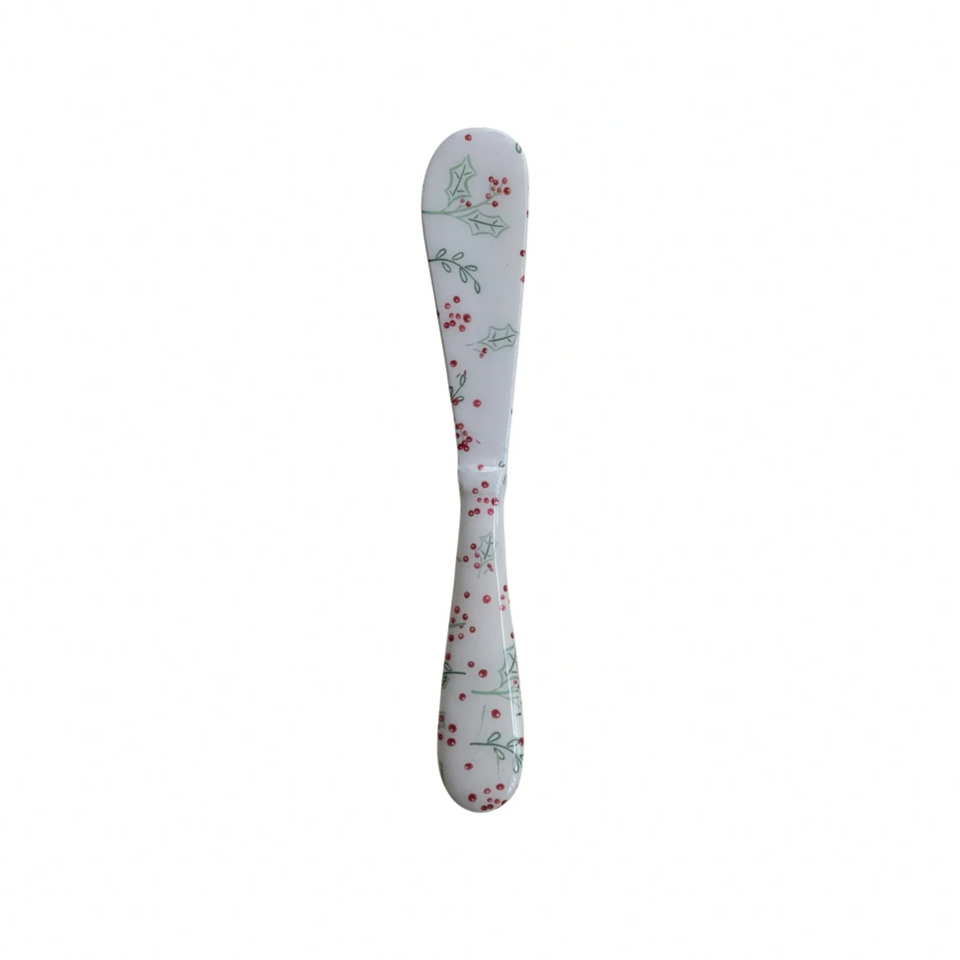 MISTLETOE -patterned knife on a white background