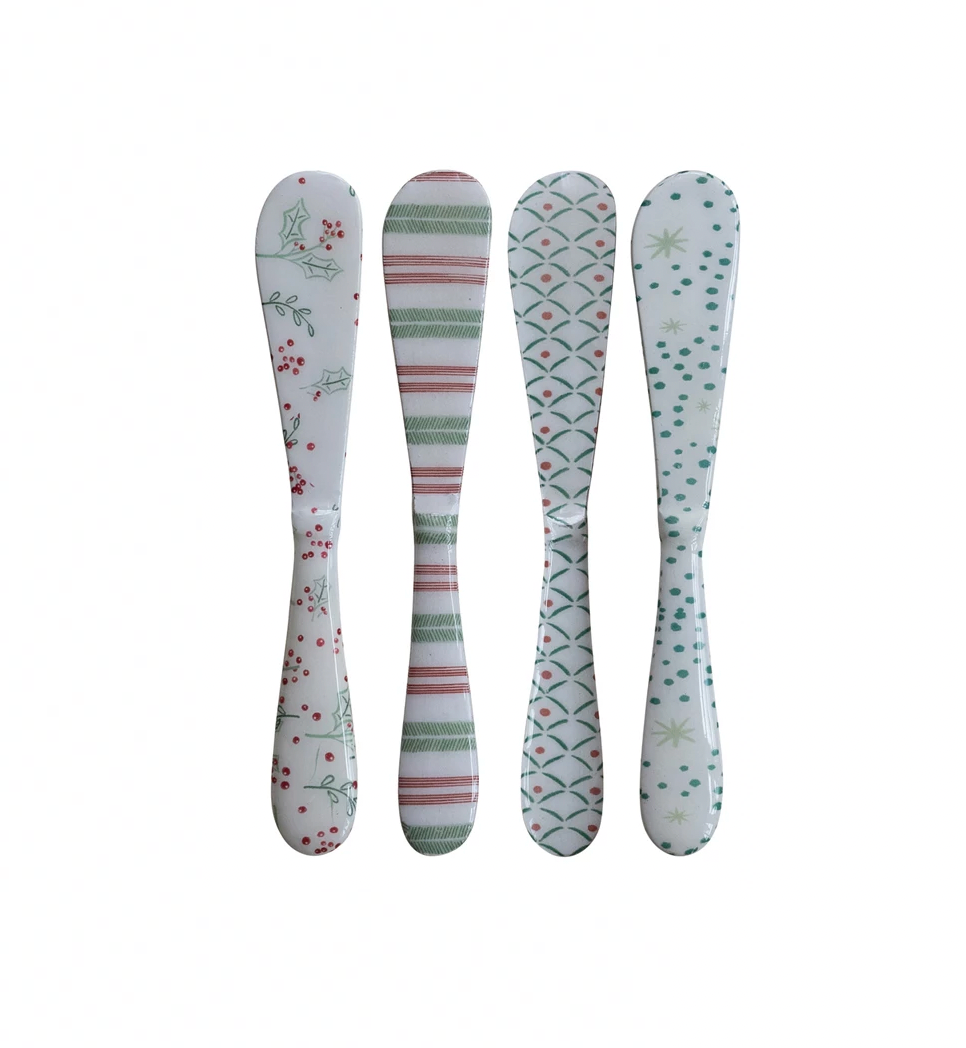 Enameled Stainless Steel Canape Knife - Holly