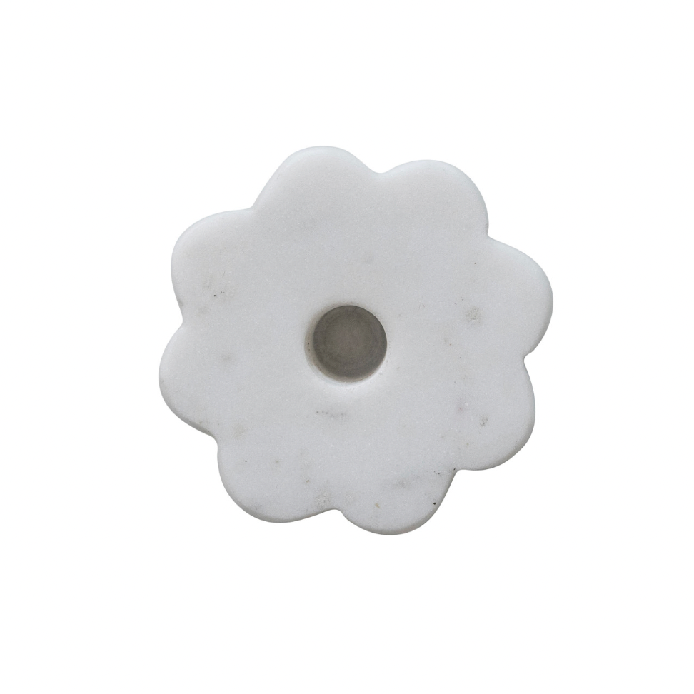 Marble Scalloped Taper Holder