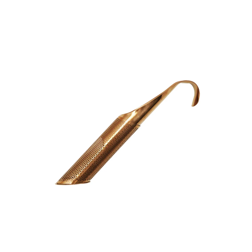 Bronze-colored kitchen accessory on a white background