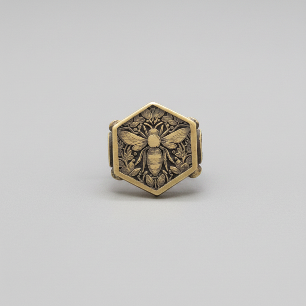 Ring Large Hex Bee 2