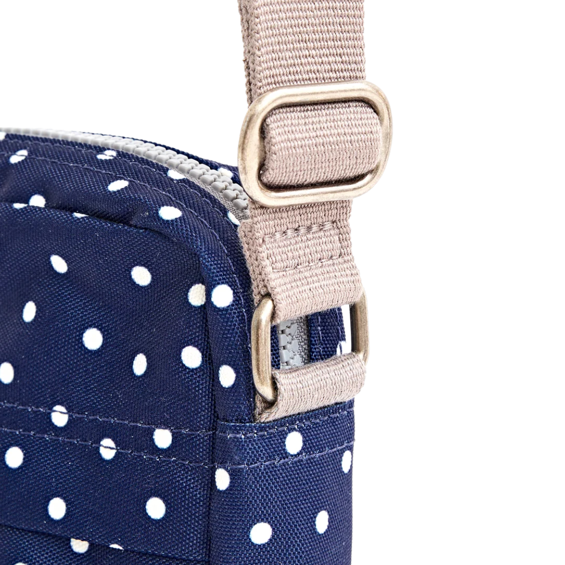 Bond Pocket Crossbody Bag in Navy Polka Dot
