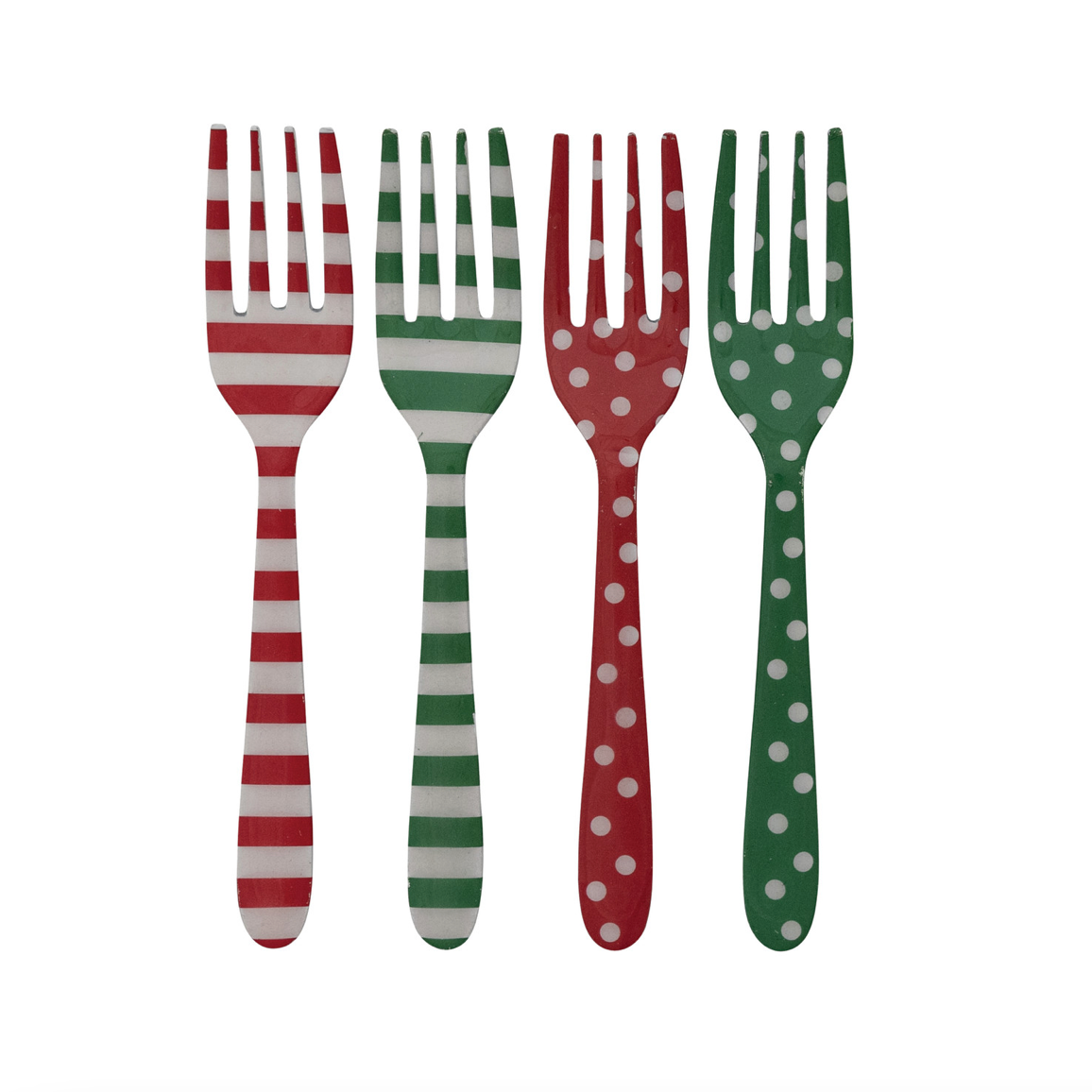 Merry Striped / polka dot Enameled Forks