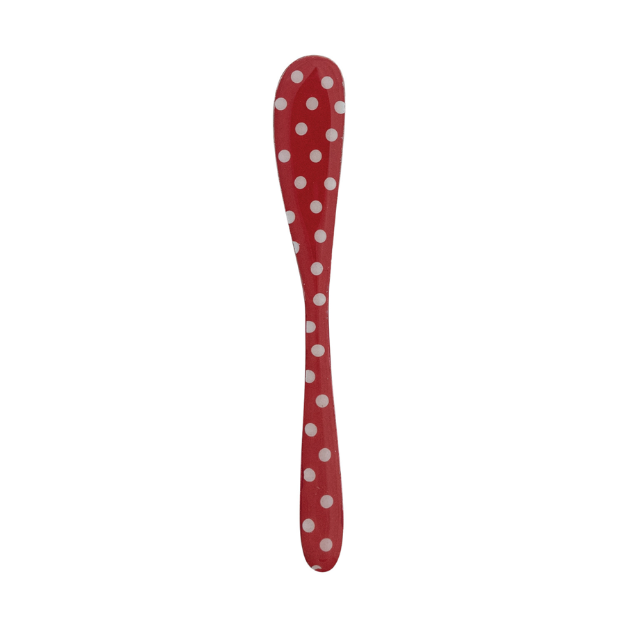 Merry Polka Dot Enameled Canape Knife red & white dot