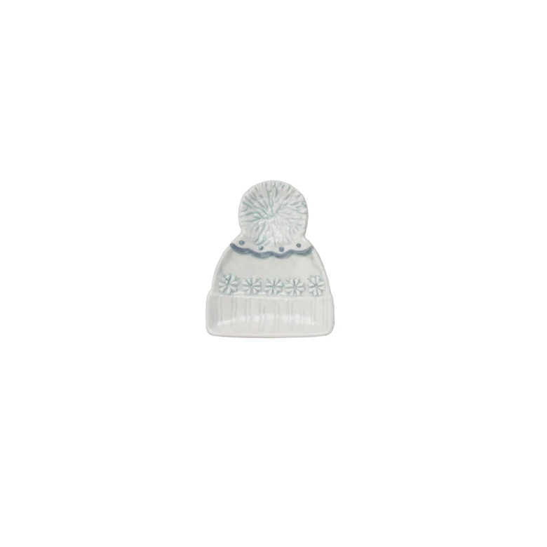 Christmas hat Shaped Plate - snowflakes