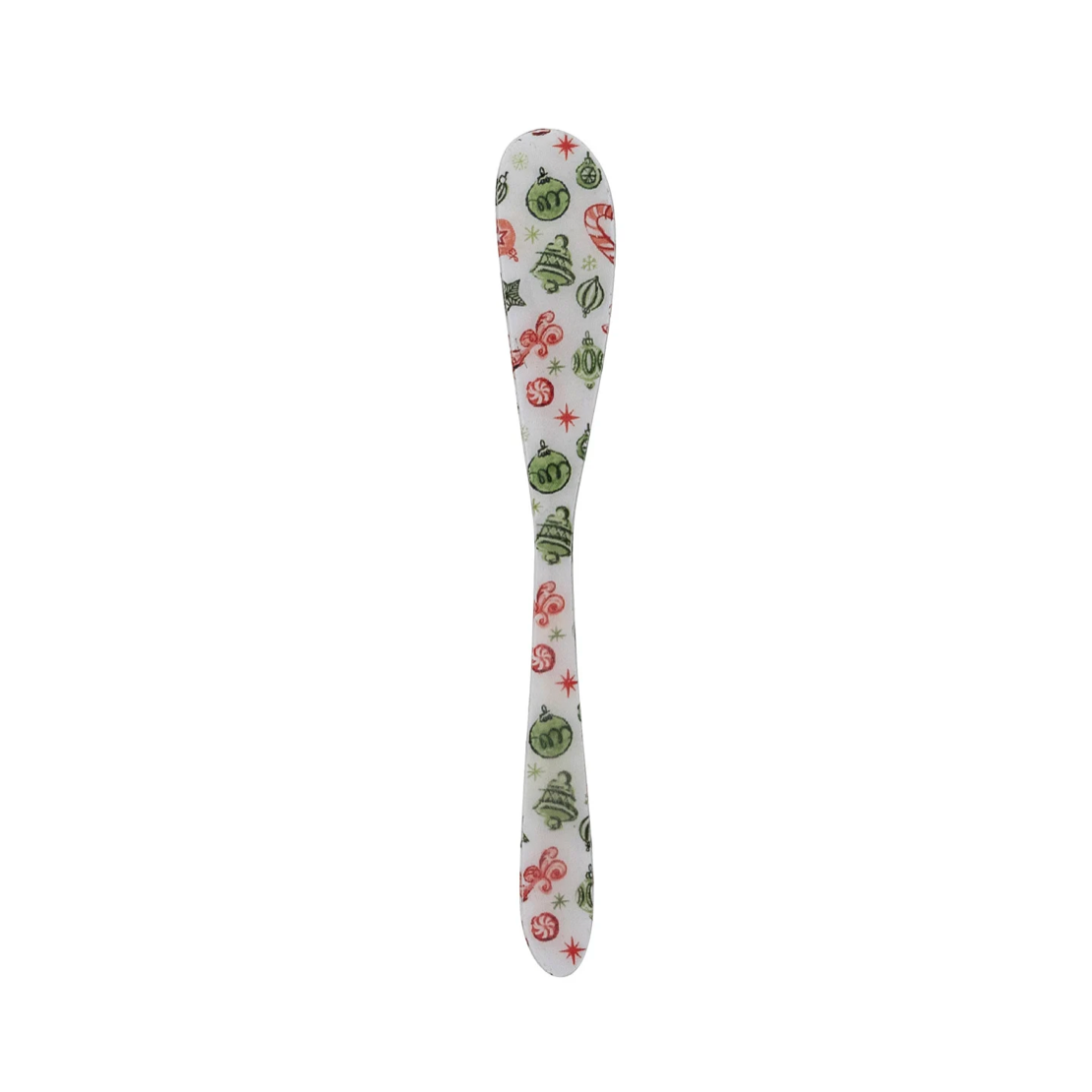 Holiday Patterned Enameled Stainless Steel Canape Knife - MULTI Ornaments