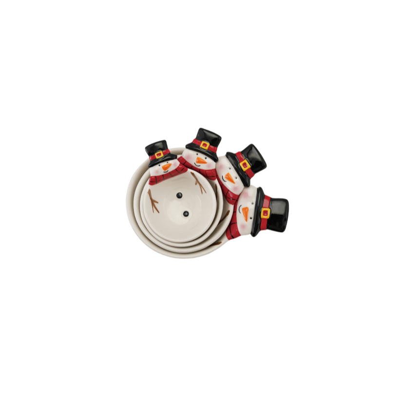 Ceramic Snowman Shaped Measuring Cups