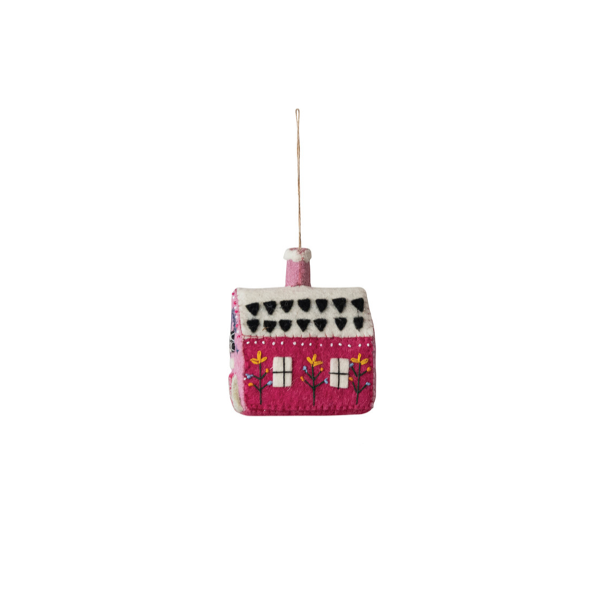 Winter Whimsy Felt Ornaments - House